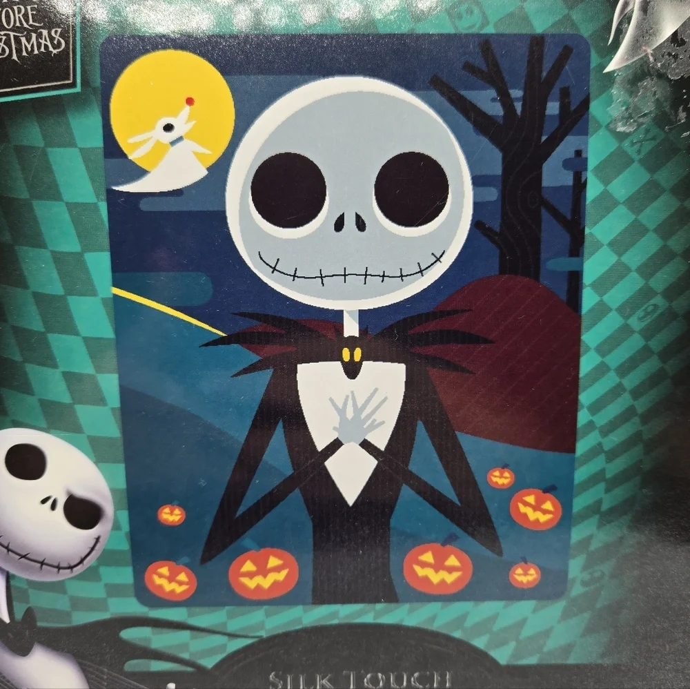 Disney Nightmare Before Christmas Silk Touch Sherpa Throw Blanket Night Stroll